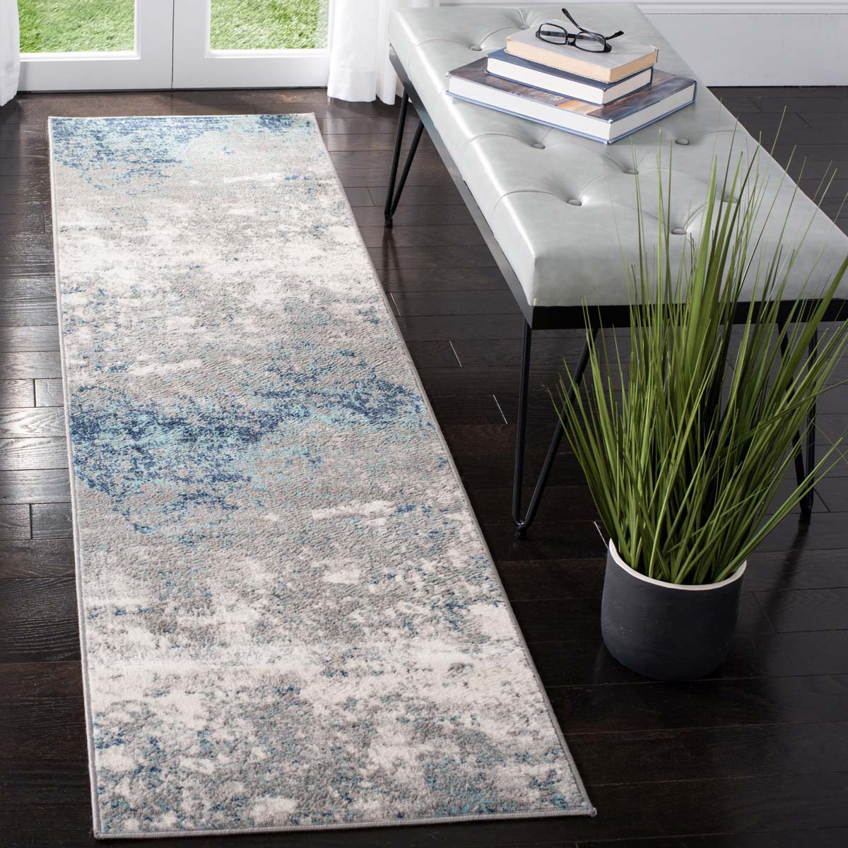 Safavieh Brentwood 822 Rug, Grey, BNT822 - Light Grey / Blue