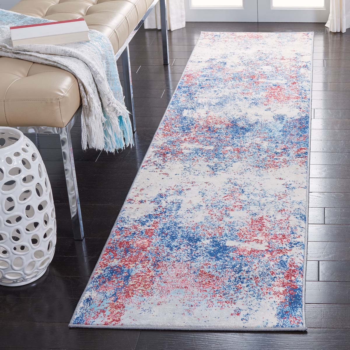 Safavieh Brentwood 822 Rug, Blue, BNT822 - Navy / Red