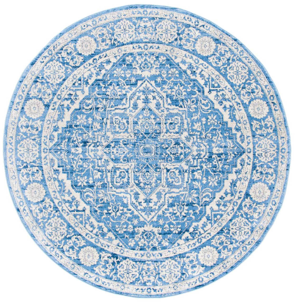 Safavieh Brentwood 832 Rug, Blue, BNT832 - Ivory / Navy