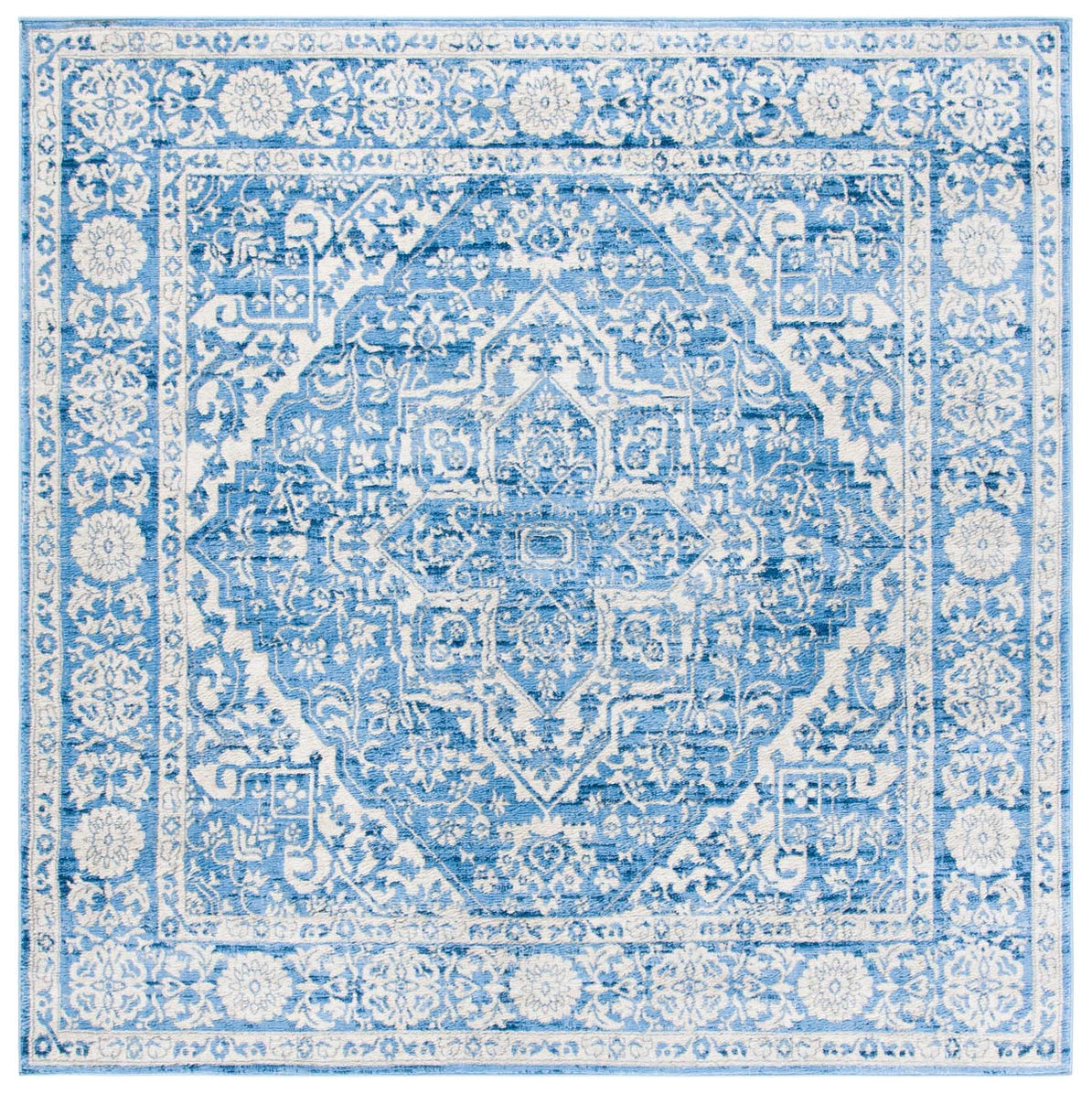 Safavieh Brentwood 832 Rug, Blue, BNT832 - Ivory / Navy