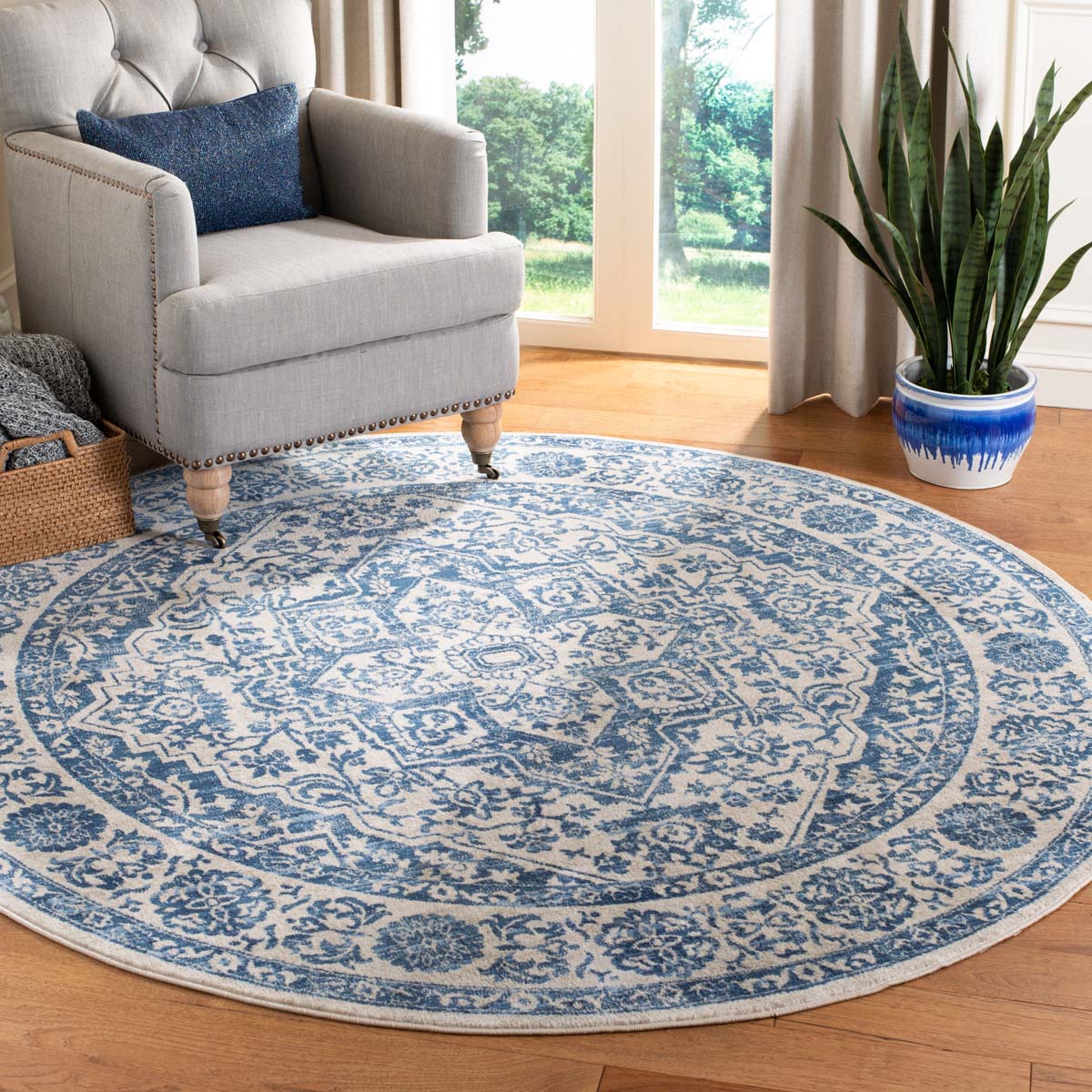 Safavieh Brentwood 832 Rug, Blue, BNT832 - Navy / Light Grey