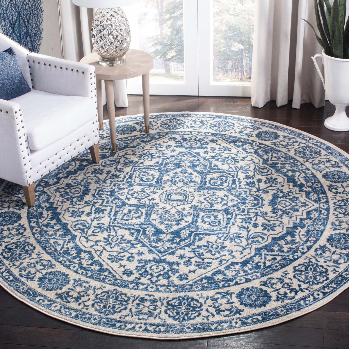 Safavieh Brentwood 832 Rug, Blue, BNT832 - Navy / Light Grey