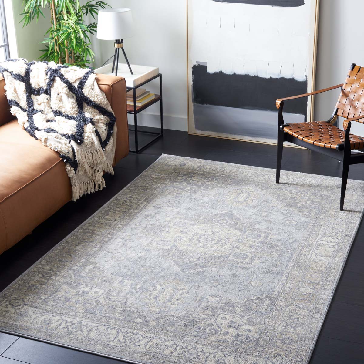 Safavieh Brentwood 851 Rug, Grey, BNT851 - Grey / Beige