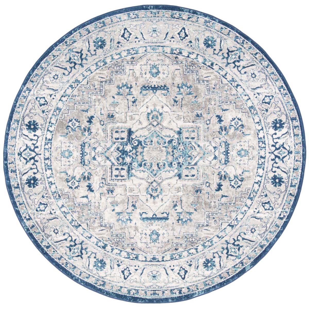 Safavieh Brentwood 851 Rug, Grey, BNT851 - Light Grey / Blue