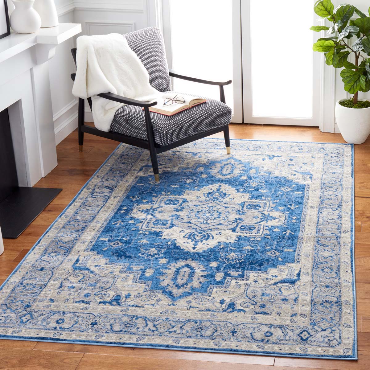 Safavieh Brentwood 851 Rug, Grey, BNT851 - Blue / Grey