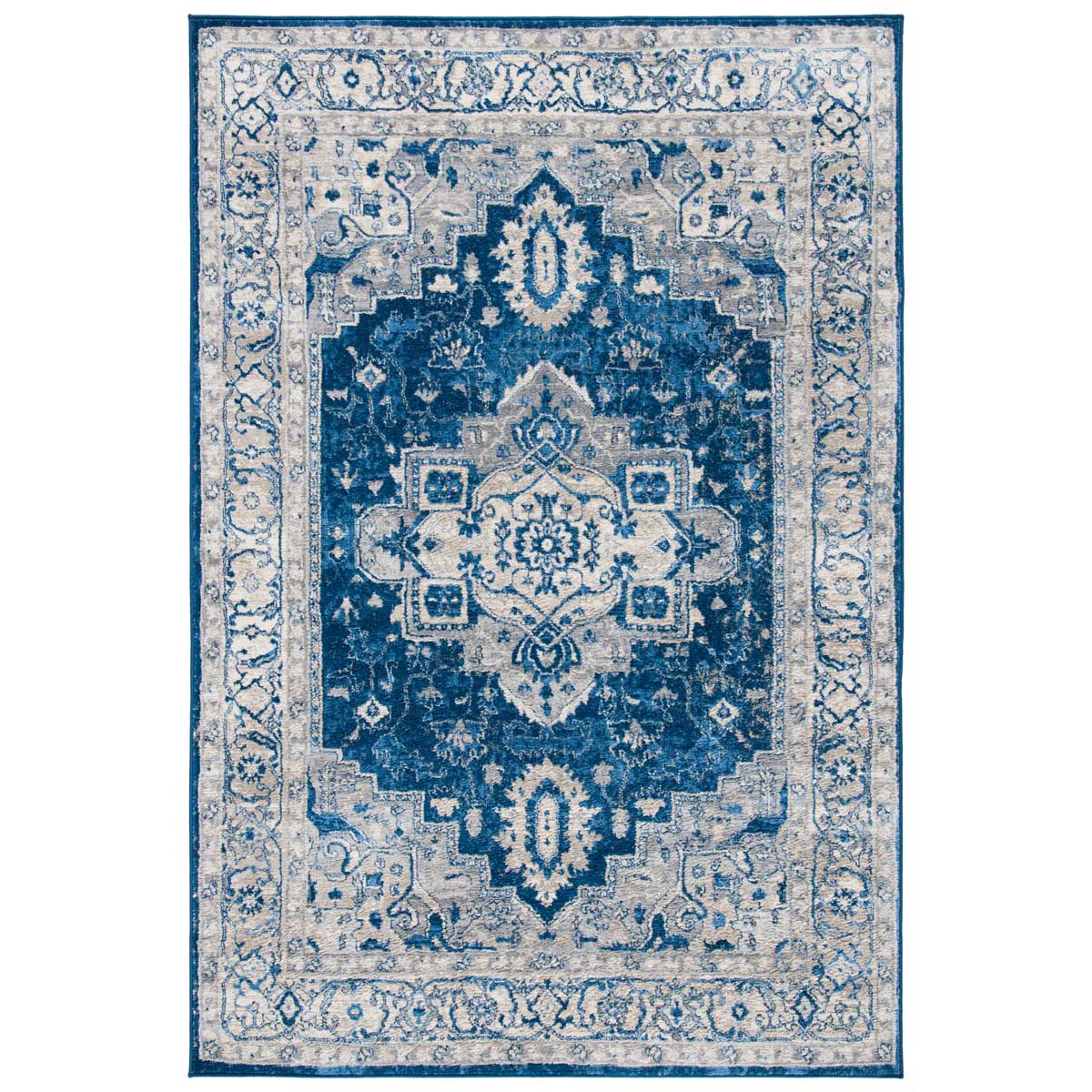 Safavieh Brentwood 851 Rug, Grey, BNT851 - Navy / Grey