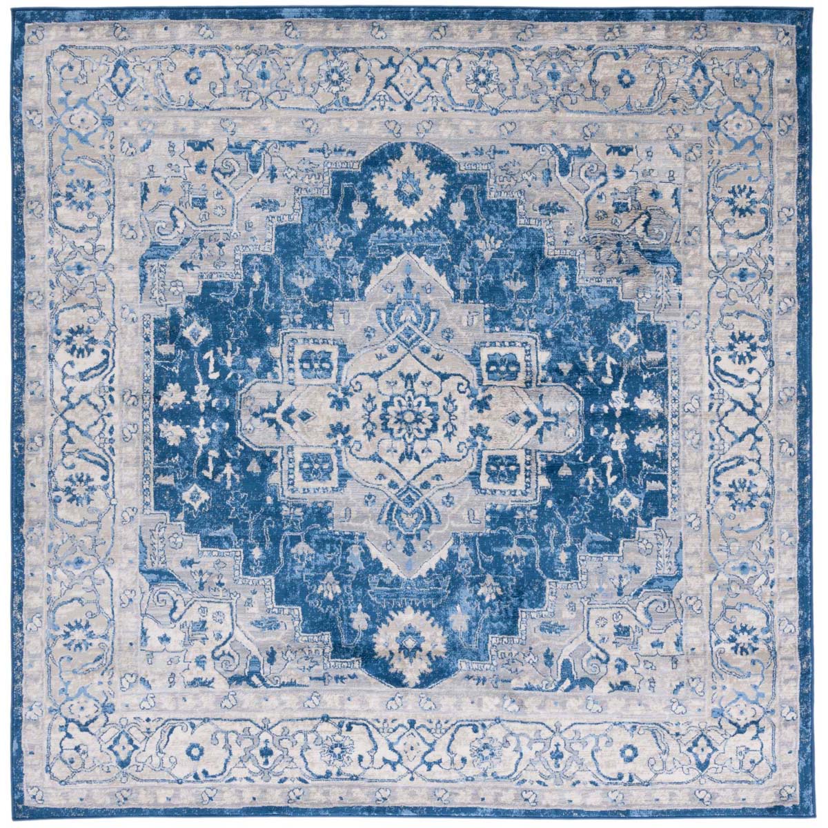 Safavieh Brentwood 851 Rug, Grey, BNT851 - Navy / Grey