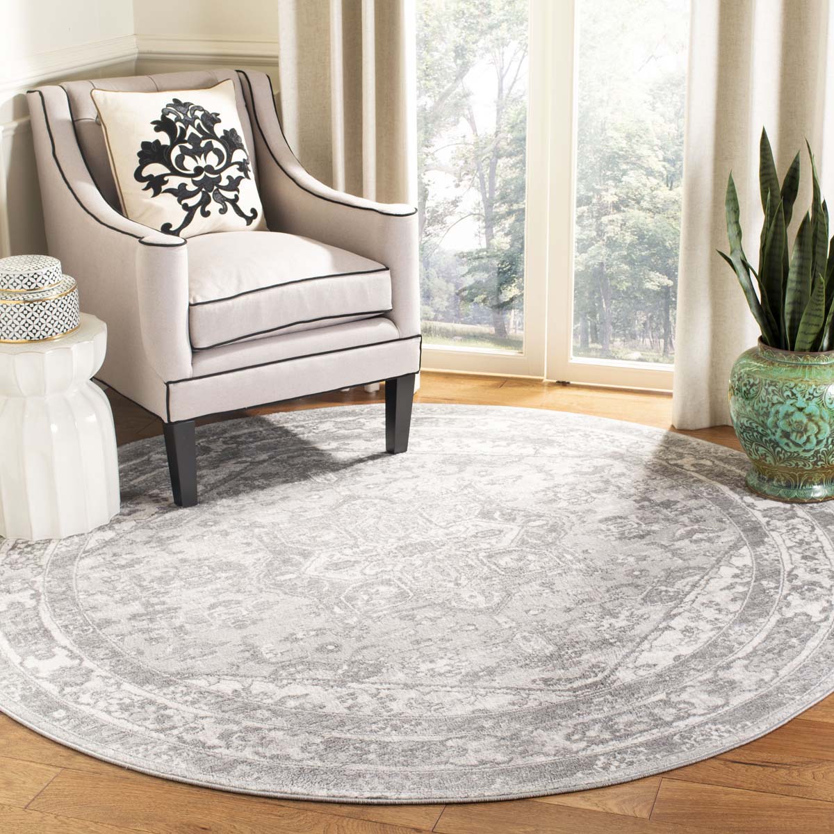 Safavieh Brentwood 852 Rug, Grey, BNT852 - Cream / Grey