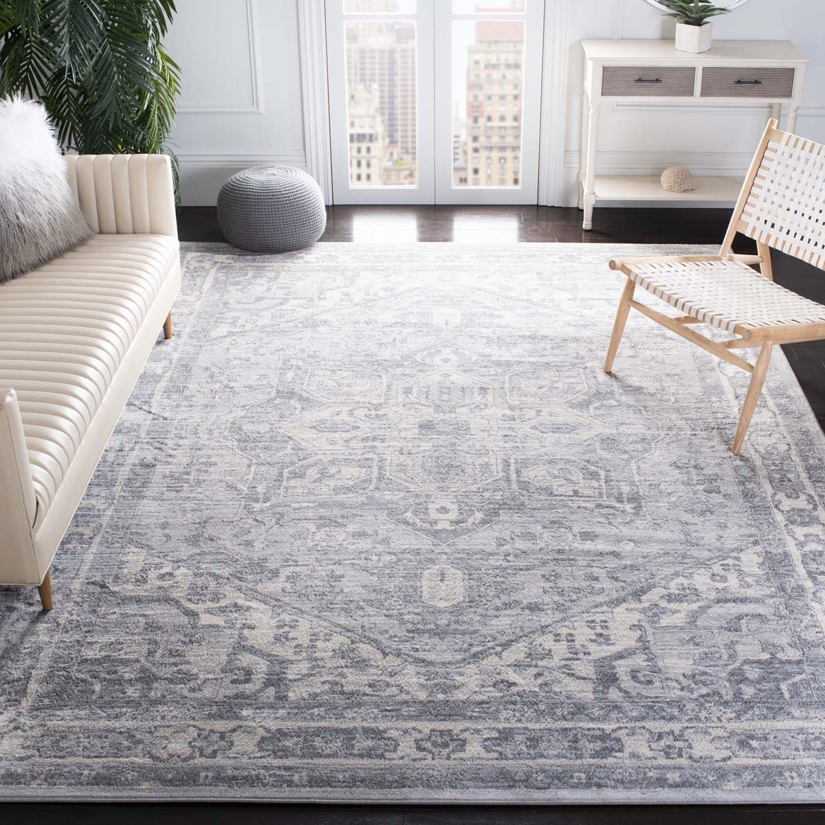 Safavieh Brentwood 852 Rug, Grey, BNT852 - Cream / Grey