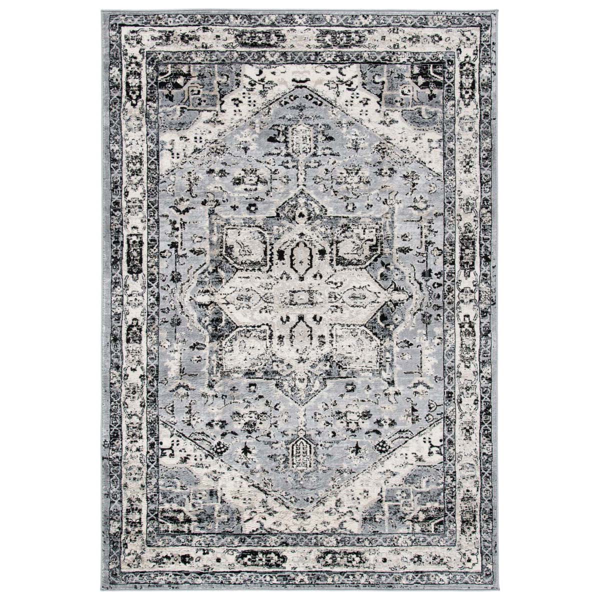 Safavieh Brentwood 852 Rug, Grey, BNT852 - Grey / Black