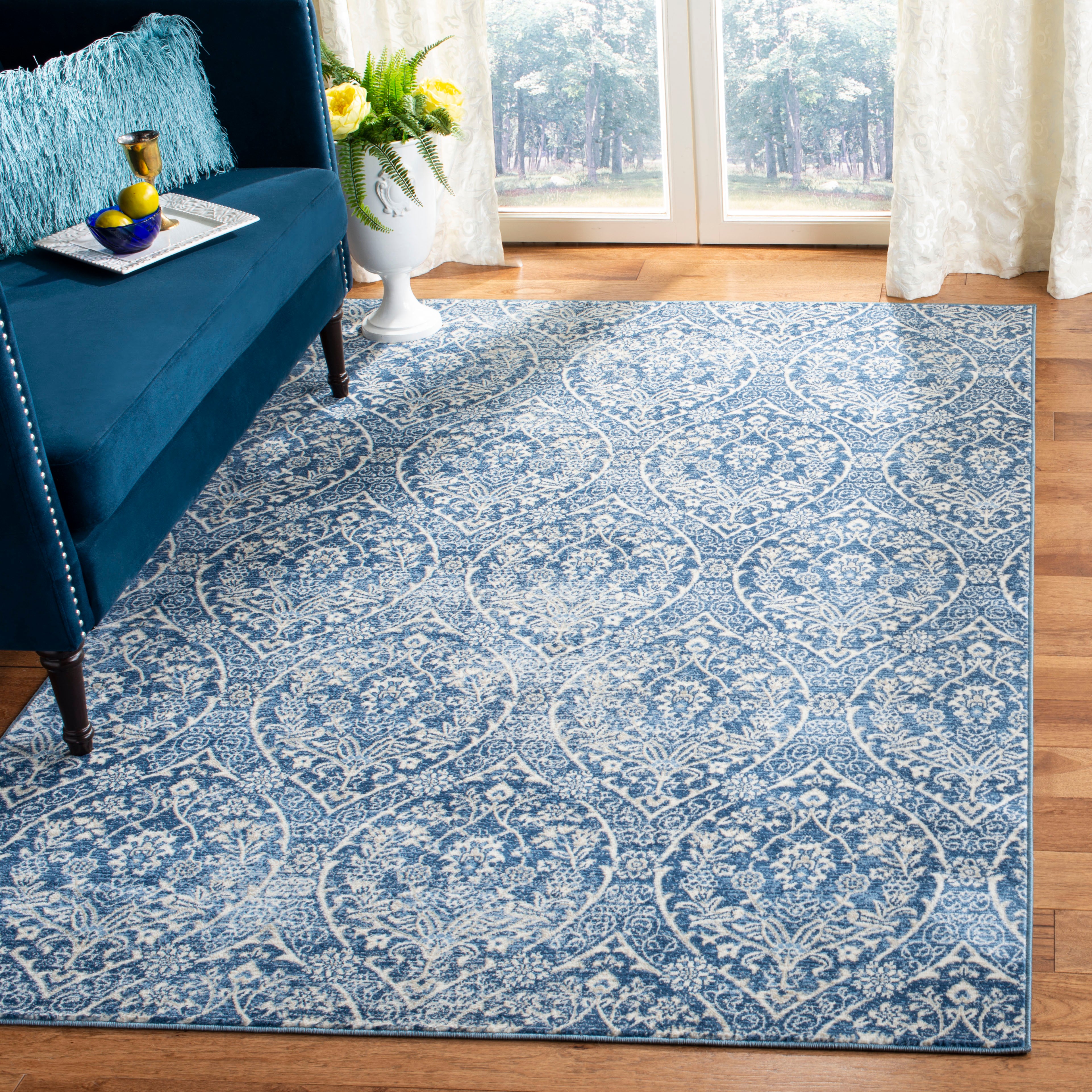 Safavieh Brentwood 860 Rug, BNT860 - NAVY / LIGHT GREY