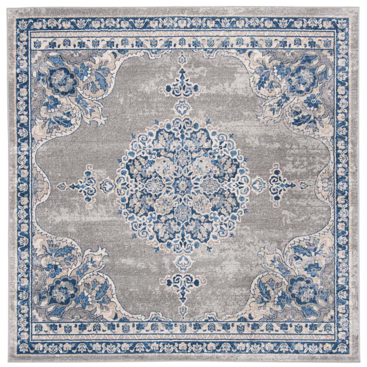 Safavieh Brentwood 867 Rug, Blue, BNT867 - Light Grey / Blue