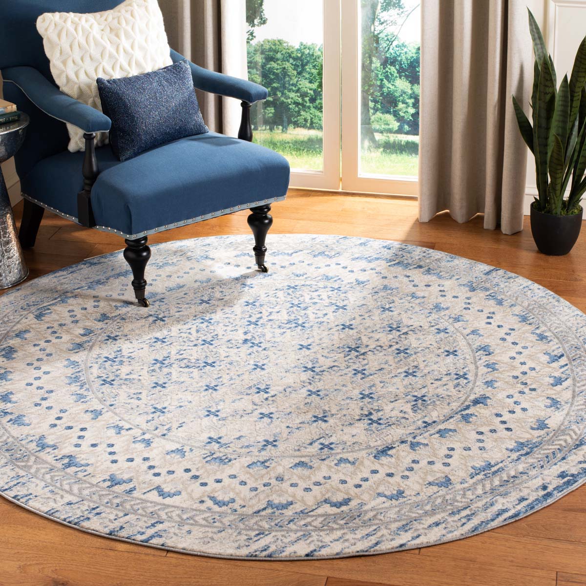 Safavieh Brentwood 899 Rug, Blue, BNT899 - Light Grey / Blue