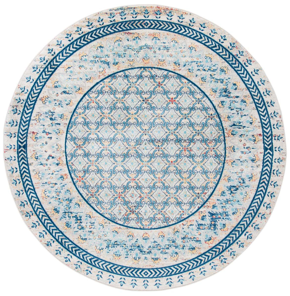 Safavieh Brentwood 899 Rug, Blue, BNT899 - Blue / Yellow