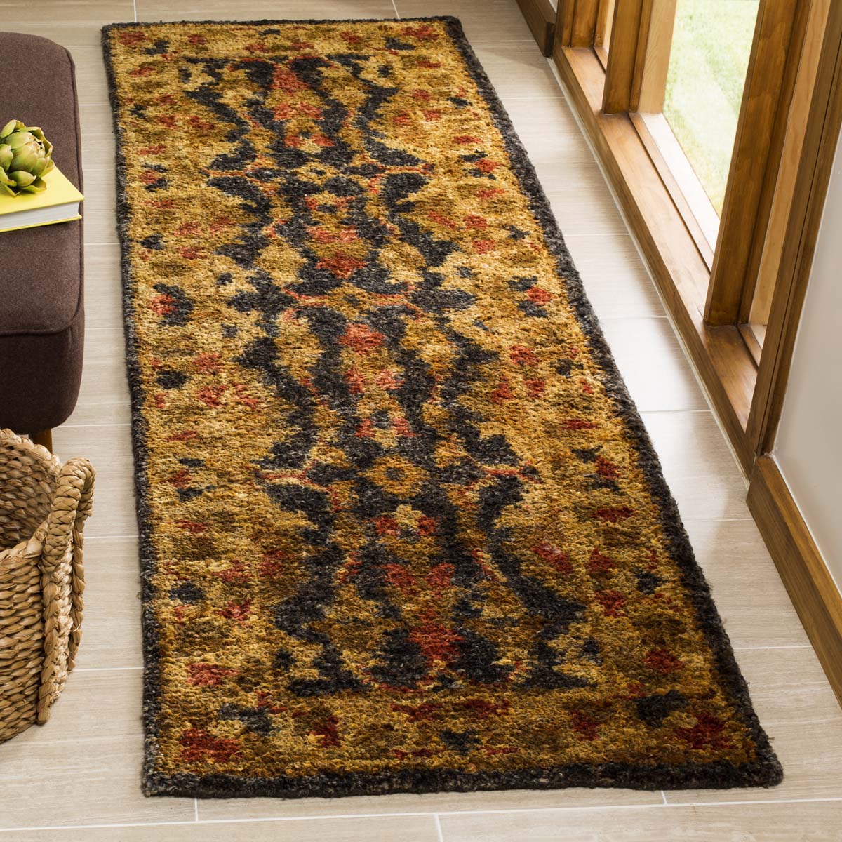 Safavieh Bohemian 316 Rug, BOH316 - Charcoal / Gold