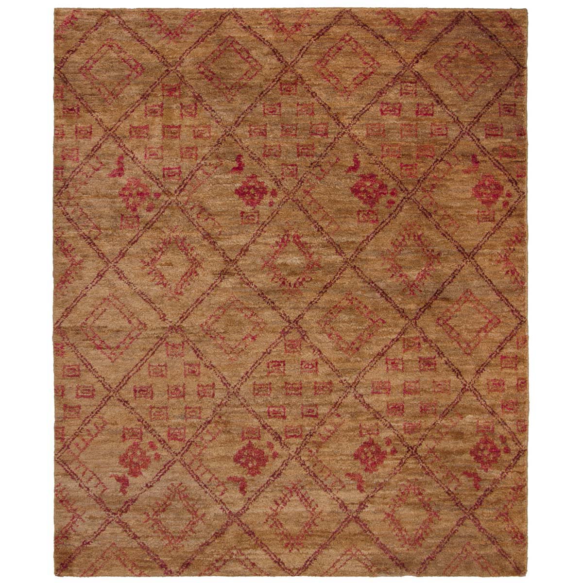 Safavieh Bohemian 666 Rug, BOH666 - Natural / Red