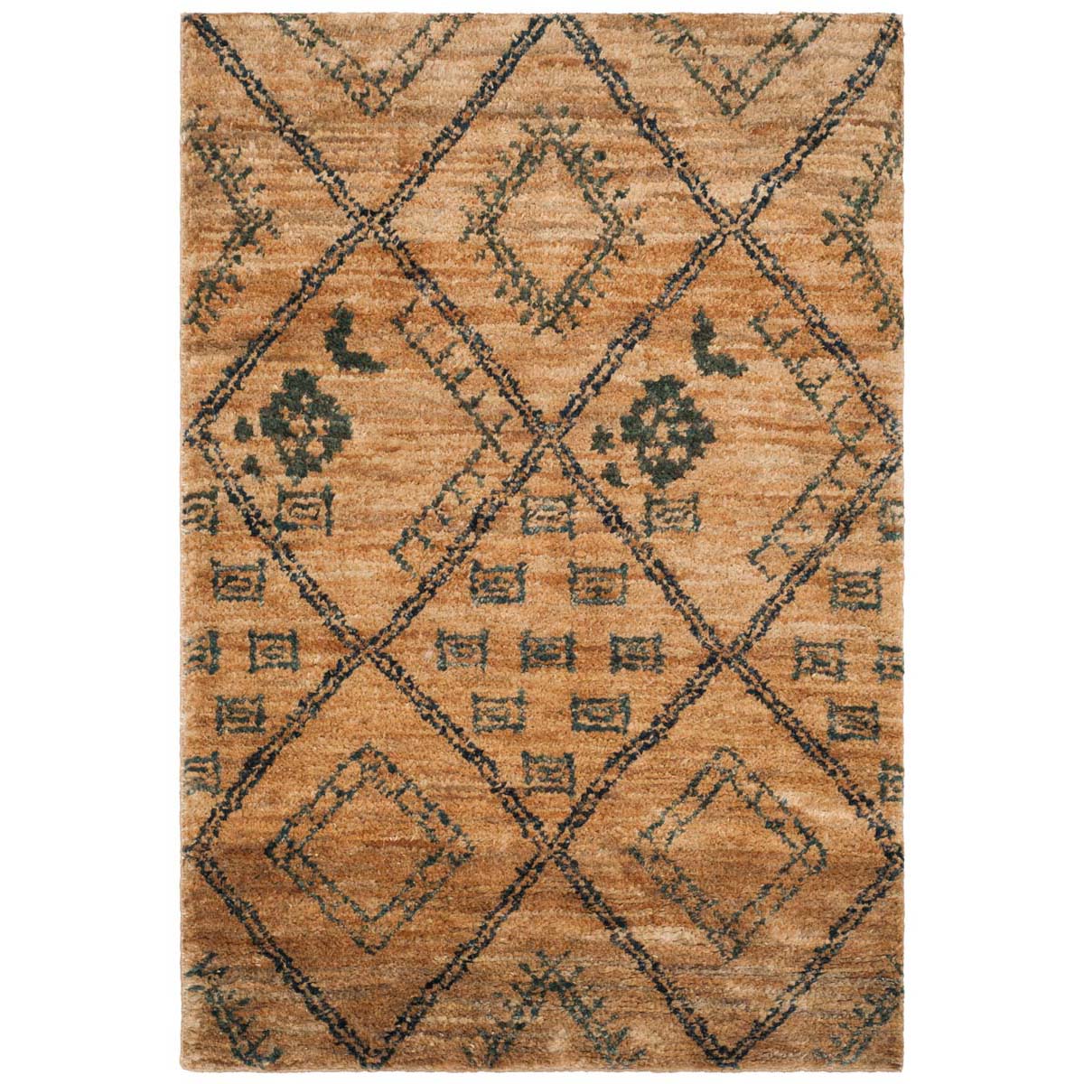 Safavieh Bohemian 667 Rug, BOH667 - Natural / Deep Teal