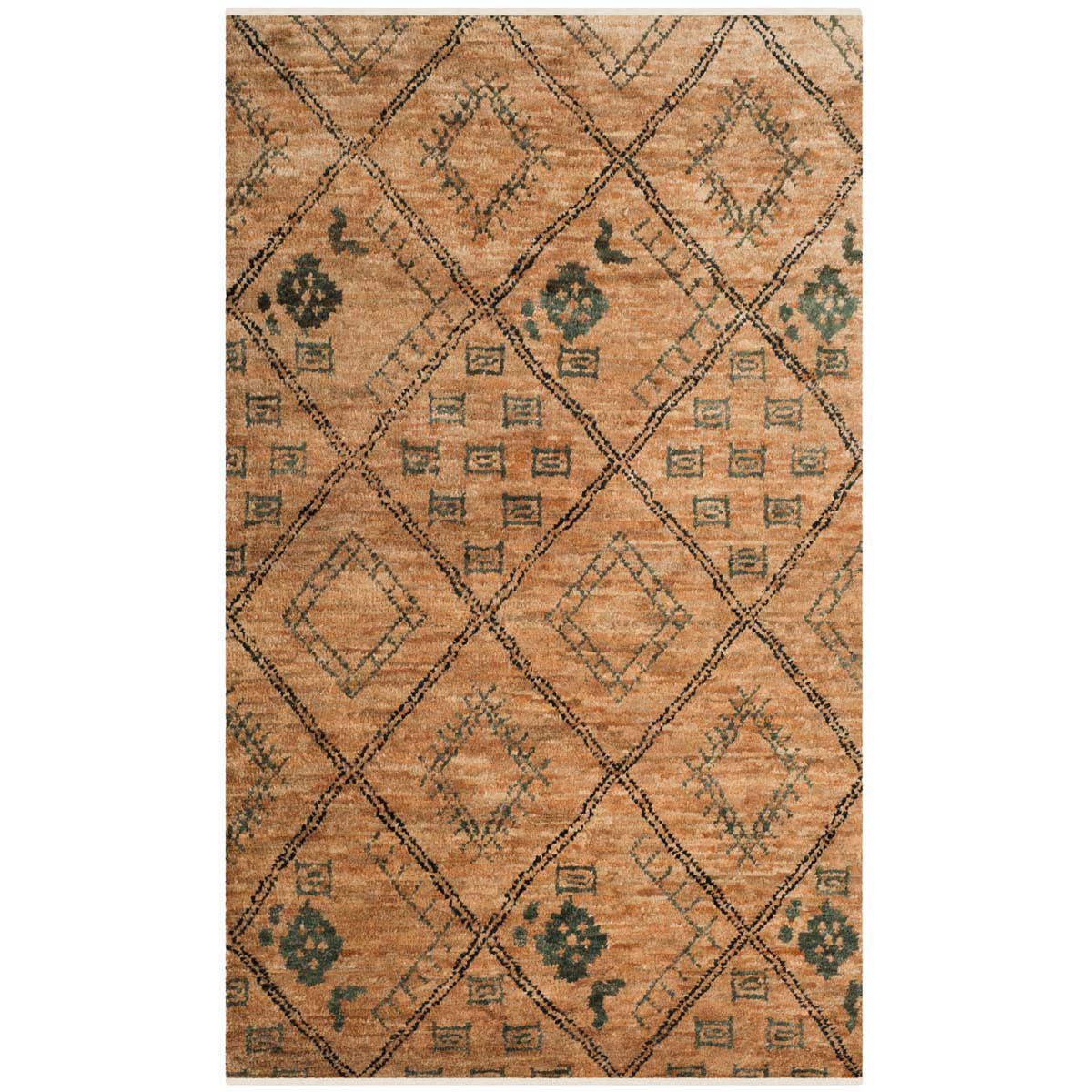 Safavieh Bohemian 667 Rug, BOH667 - Natural / Deep Teal