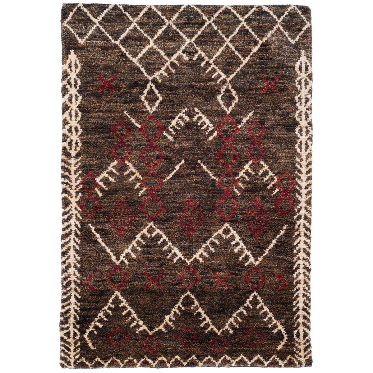 Safavieh Bohemian 668 Rug, BOH668 - Dark Brown / Multi