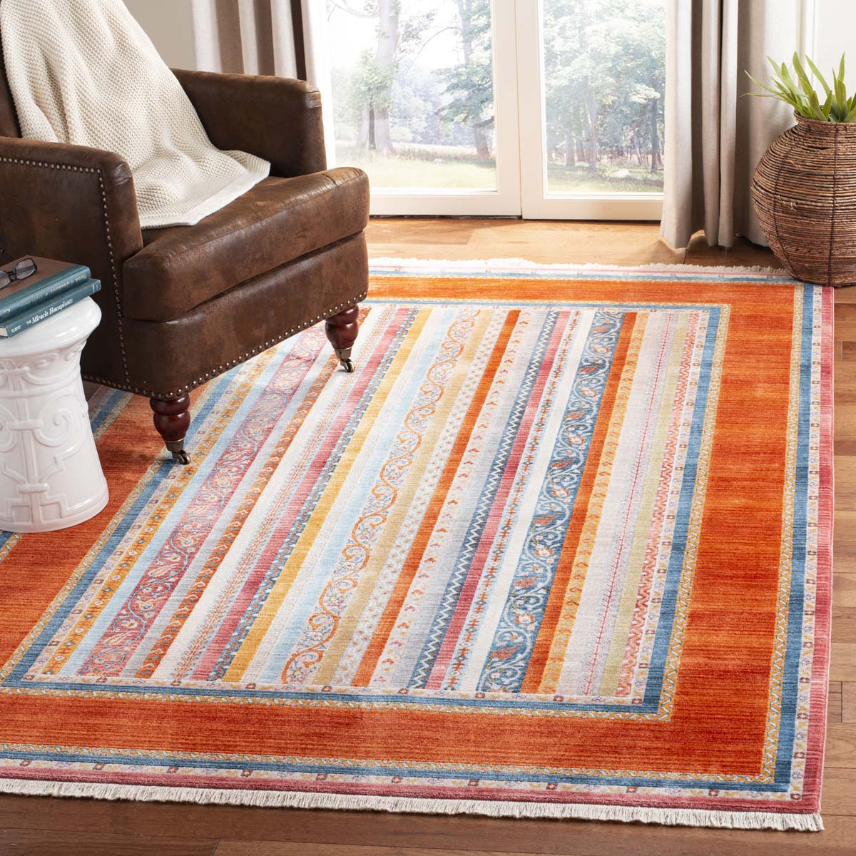 Safavieh Bokhara 138 Rug, BOK138 - Orange / Blue