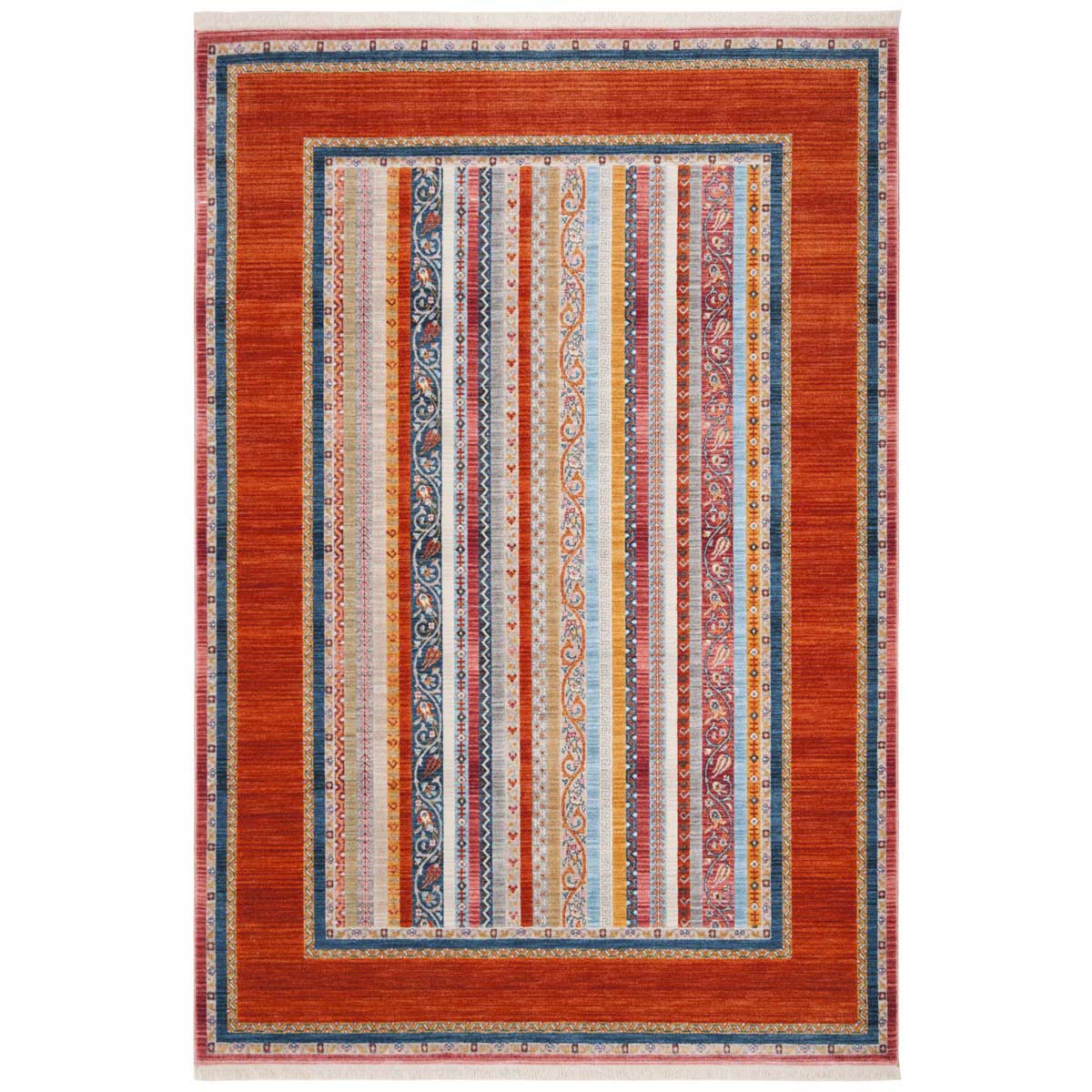 Safavieh Bokhara 138 Rug, BOK138 - Orange / Blue