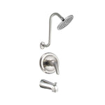 Solea Summit Round Bathtub And Shower Faucet Set With Single Lever Handle Chrome - Chrome