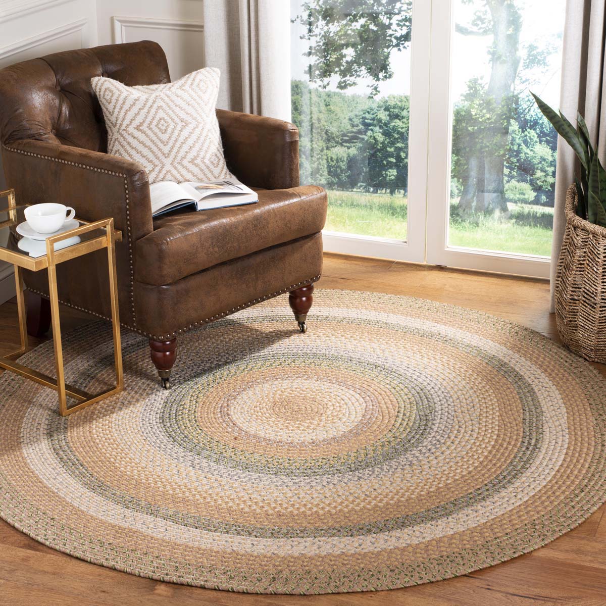 Safavieh Braided 314 Rug, BRD314 - Tan / Multi