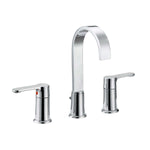 Solea Placid Widespread Dual Handle Stainless Steel 14.9X5.7X10 Bathroom Faucet - Chrome