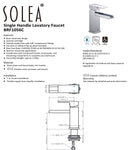 Solea Balance Single Handle 6 Inch Chrome 1.9X5.8X5.9 Bathroom Vessel Faucet - Chrome