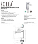 Solea Unity Single Handle 6 Inch Chrome 1.9X5.8X5.9 Bathroom Vessel Faucet - Chrome