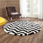 Safavieh Barcelona Shag 320 Rug, BSG320 - Ivory / Black