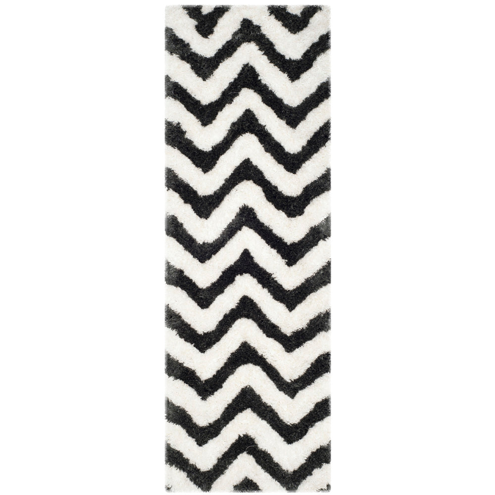 Safavieh Barcelona Shag 320 Rug, BSG320 - Graphite / Ivory