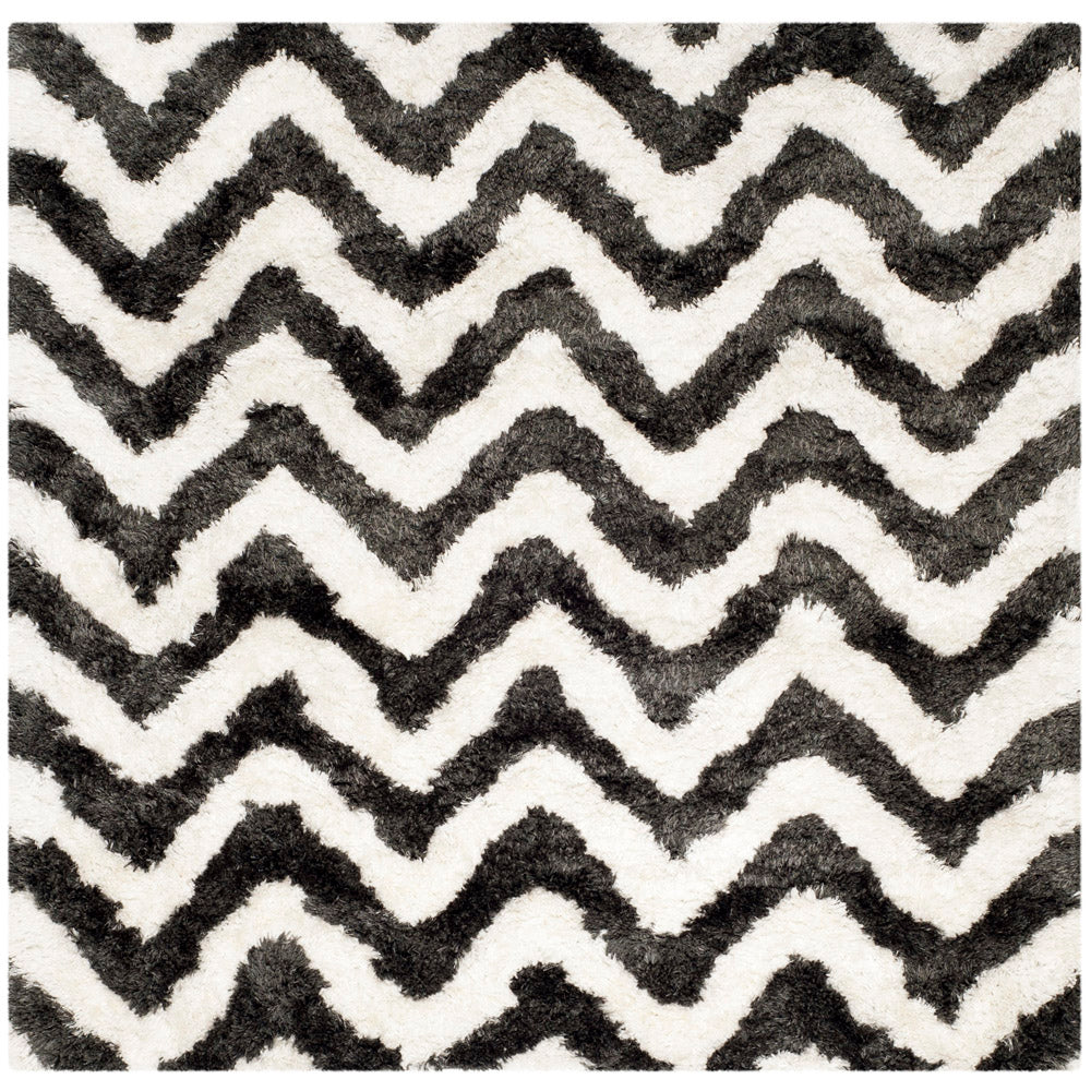 Safavieh Barcelona Shag 320 Rug, BSG320 - Graphite / Ivory