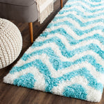 Safavieh Barcelona Shag 320 Rug, BSG320 - Ivory / Blue