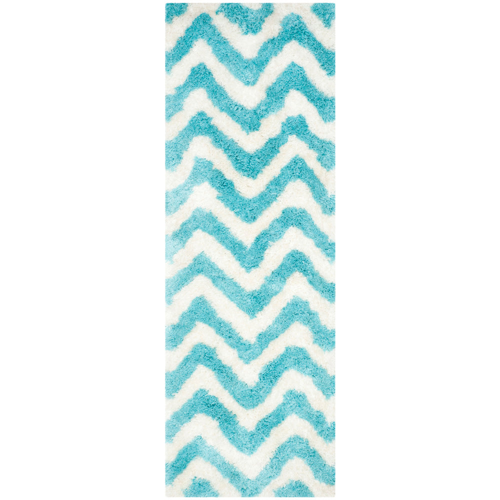 Safavieh Barcelona Shag 320 Rug, BSG320 - Ivory / Blue