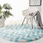 Safavieh Barcelona Shag 320 Rug, BSG320 - Ivory / Blue