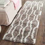 Safavieh Barcelona Shag 322 Rug, BSG322 - Silver / Ivory