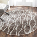 Safavieh Barcelona Shag 322 Rug, BSG322 - Silver / Ivory