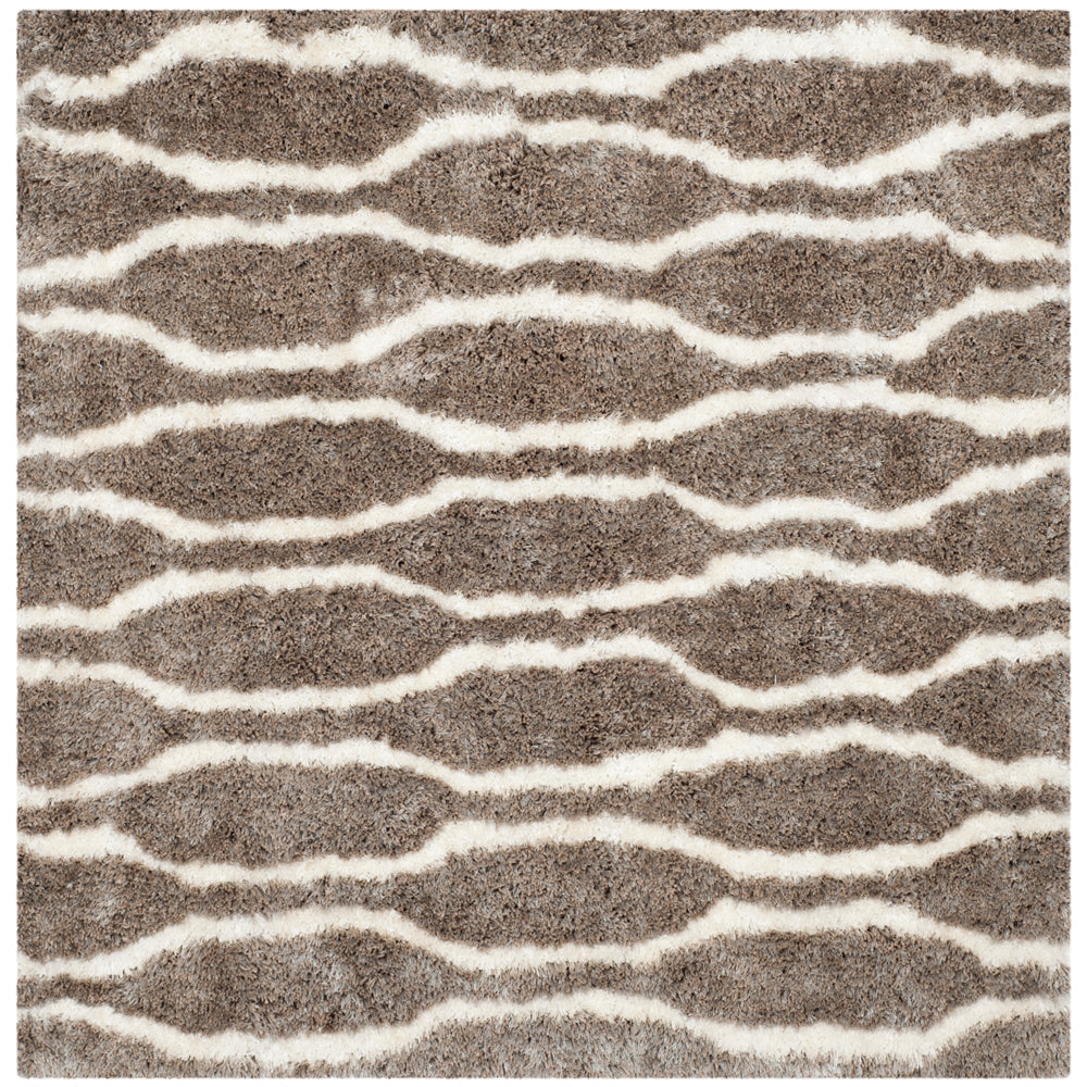 Safavieh Barcelona Shag 322 Rug, BSG322 - Silver / Ivory