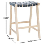 Safavieh Abreu Rectangle Counter Stool , BST1013 - Black / Light Natural