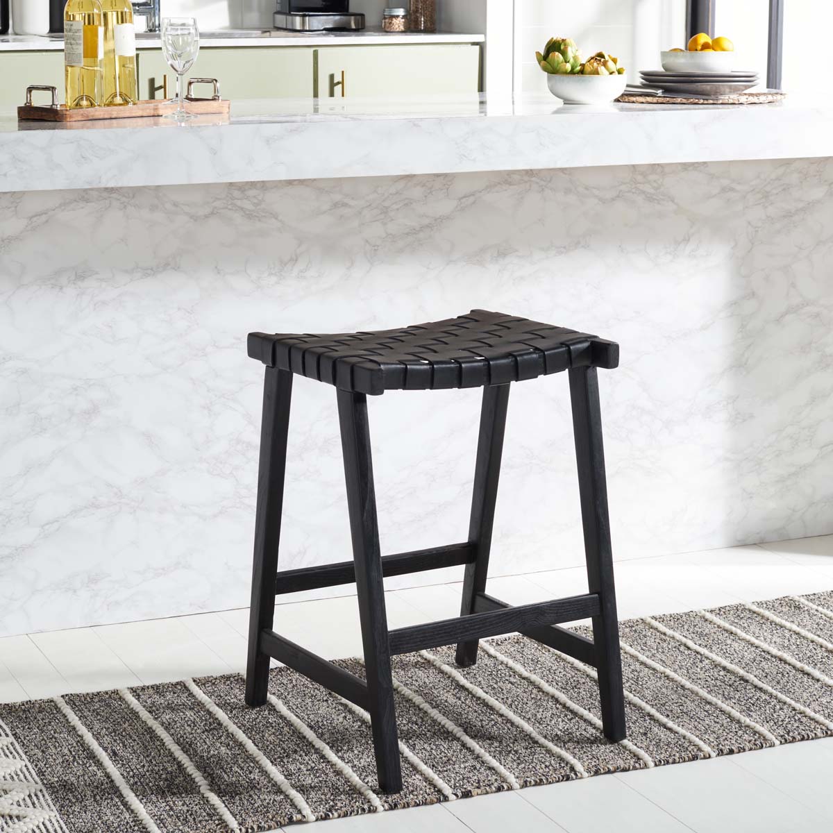 Safavieh Abreu Rectangle Counter Stool , BST1013 - Black