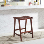 Safavieh Abreu Rectangle Counter Stool , BST1013 - Cognac / Walnut