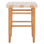 Safavieh Kaleo Woven Leather Counter Stool , BST1016 - White / Natural