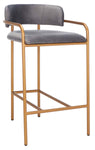 Safavieh Camille Counter Stool, Dark Grey/Gold