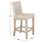 Safavieh Tobie Rattan Counter Stool , BST6501 - Grey White Wash