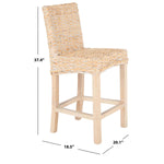 Safavieh Tobie Rattan Counter Stool , BST6501 - Natural White Wash