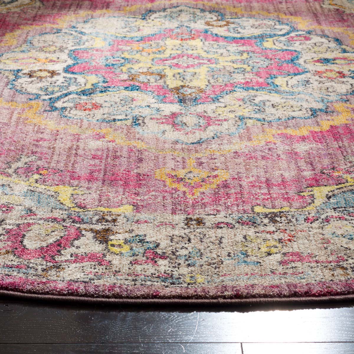 Safavieh Bristol 343 Rug, BTL343 - Fuchsia / Light Grey