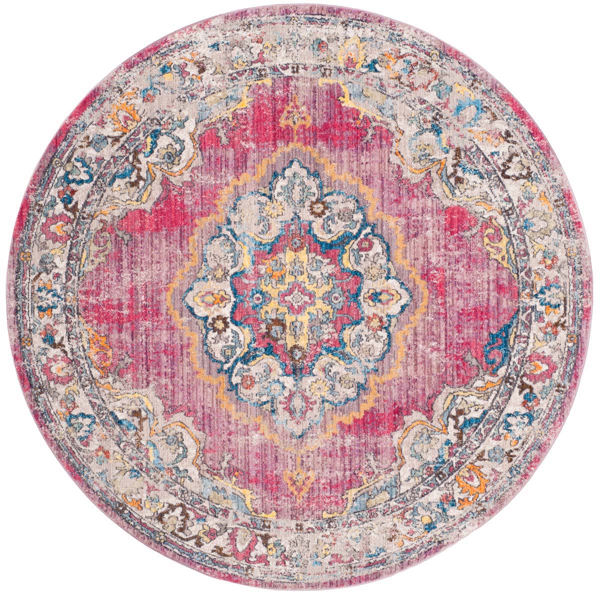 Safavieh Bristol 343 Rug, BTL343 - Fuchsia / Light Grey