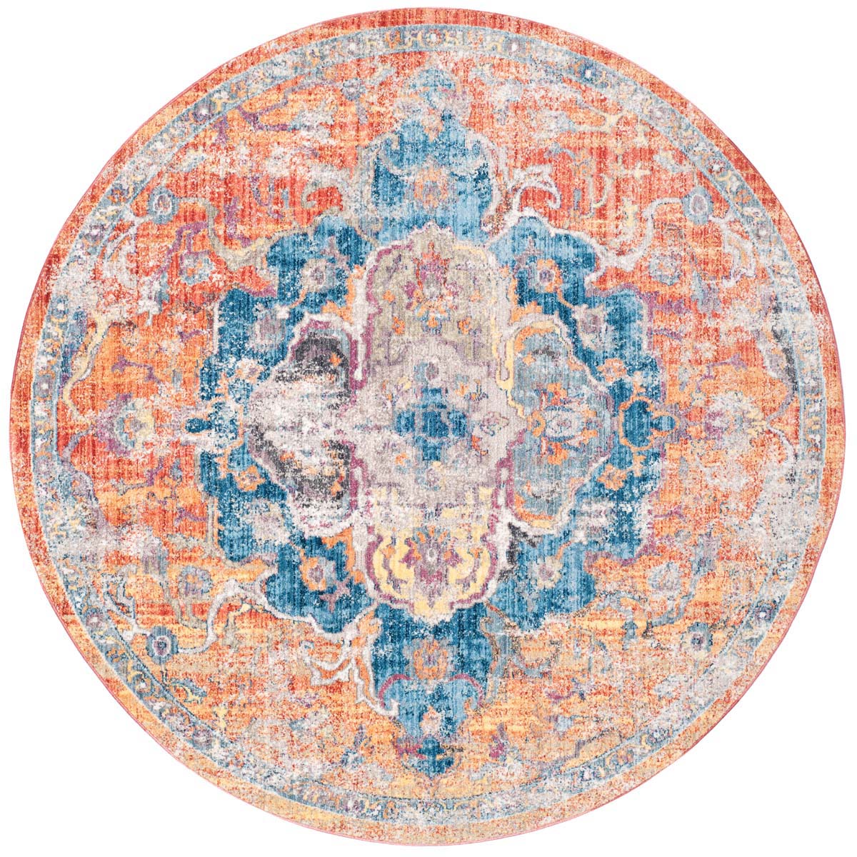 Safavieh Bristol 350 Rug, BTL350 - Blue / Orange