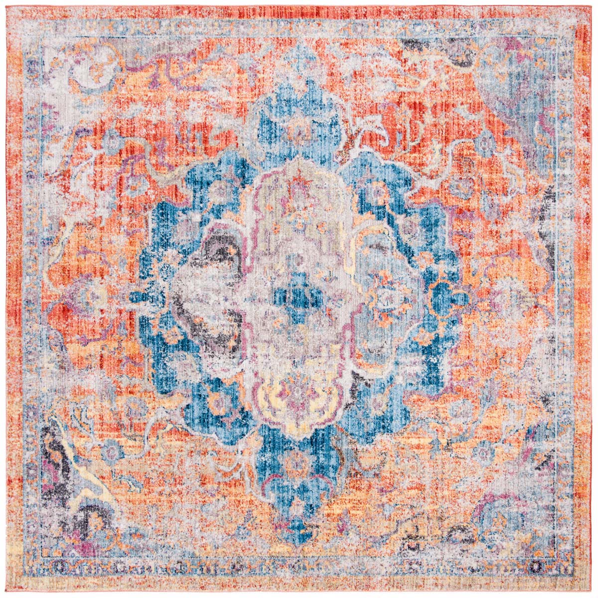 Safavieh Bristol 350 Rug, BTL350 - Blue / Orange